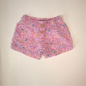 OshKosh B'gosh Pink Floral High-Waist Girls Shorts
